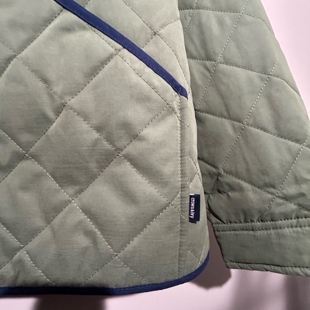 Olive/navy quilted jacket - Picture 9 of 9